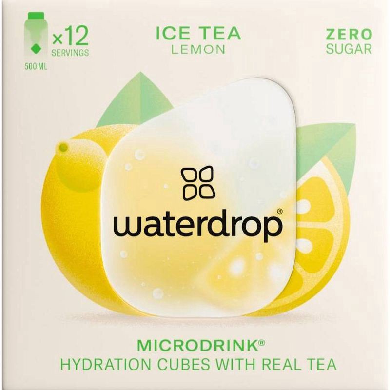 slide 1 of 6, Waterdrop Microdrink Zero Sugar Iced Tea Lemon Hydration Cubes with Real Tea 0.89 oz, 0.89 oz