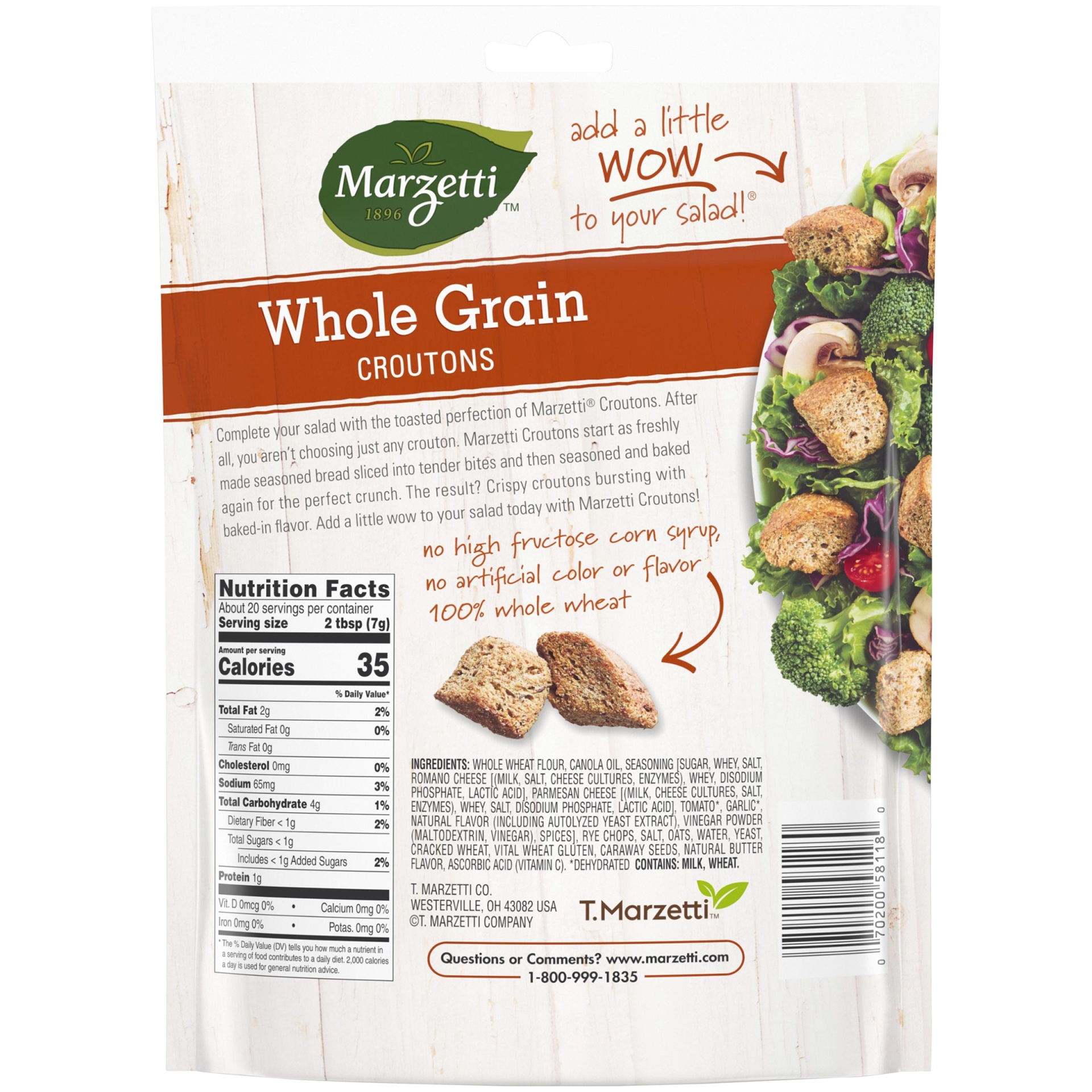 slide 6 of 8, Marzetti Whole Grain Croutons, 5 oz