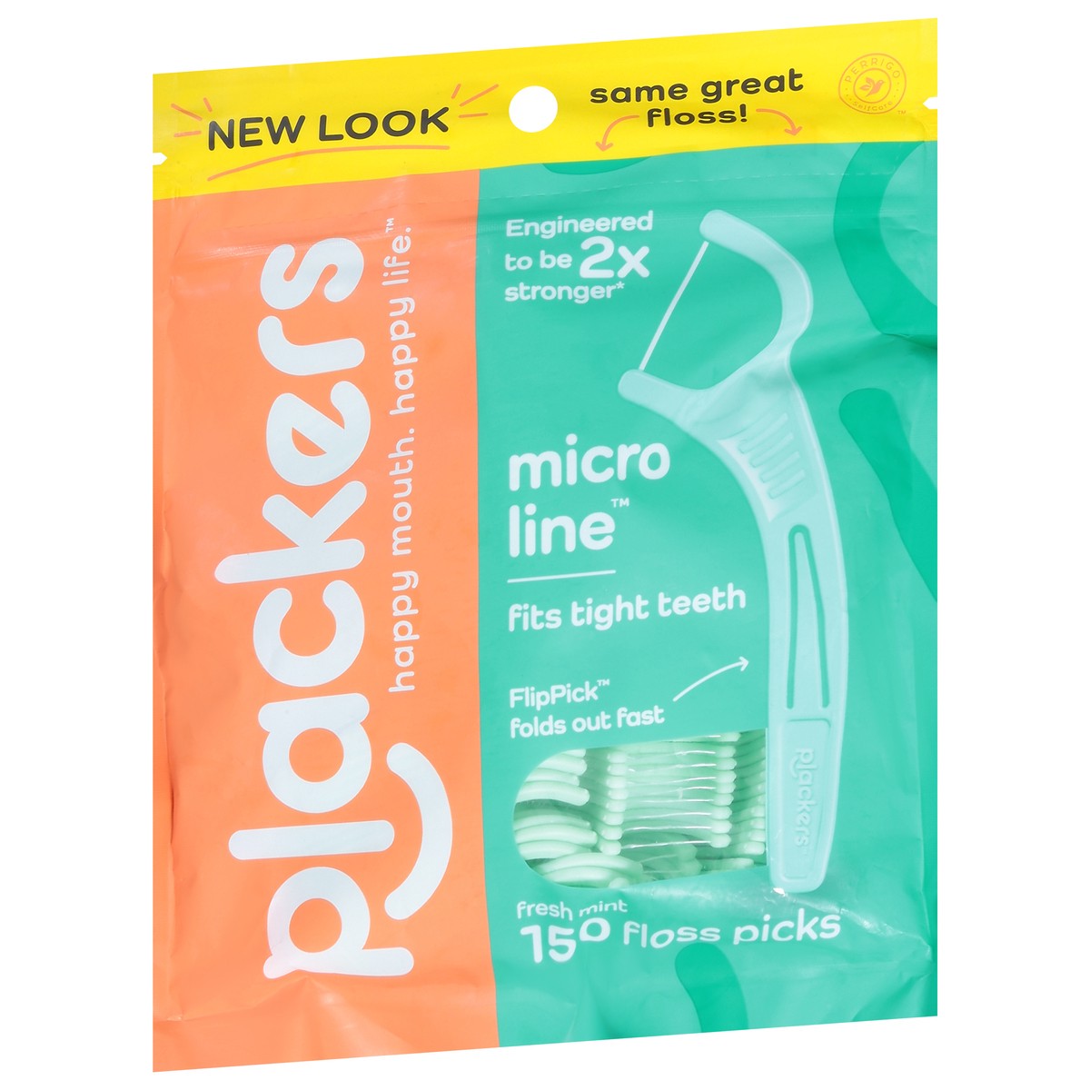 slide 2 of 9, Plackers Micro Line Fresh Mint Floss Picks 150 ea, 150 ct