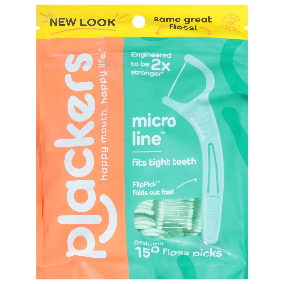 slide 1 of 9, Plackers Micro Line Fresh Mint Floss Picks 150 ea, 150 ct