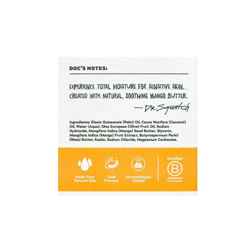 slide 4 of 6, Dr Squatch Dr. Squatch Total Moisture - Mango Bar Soap, 5 oz