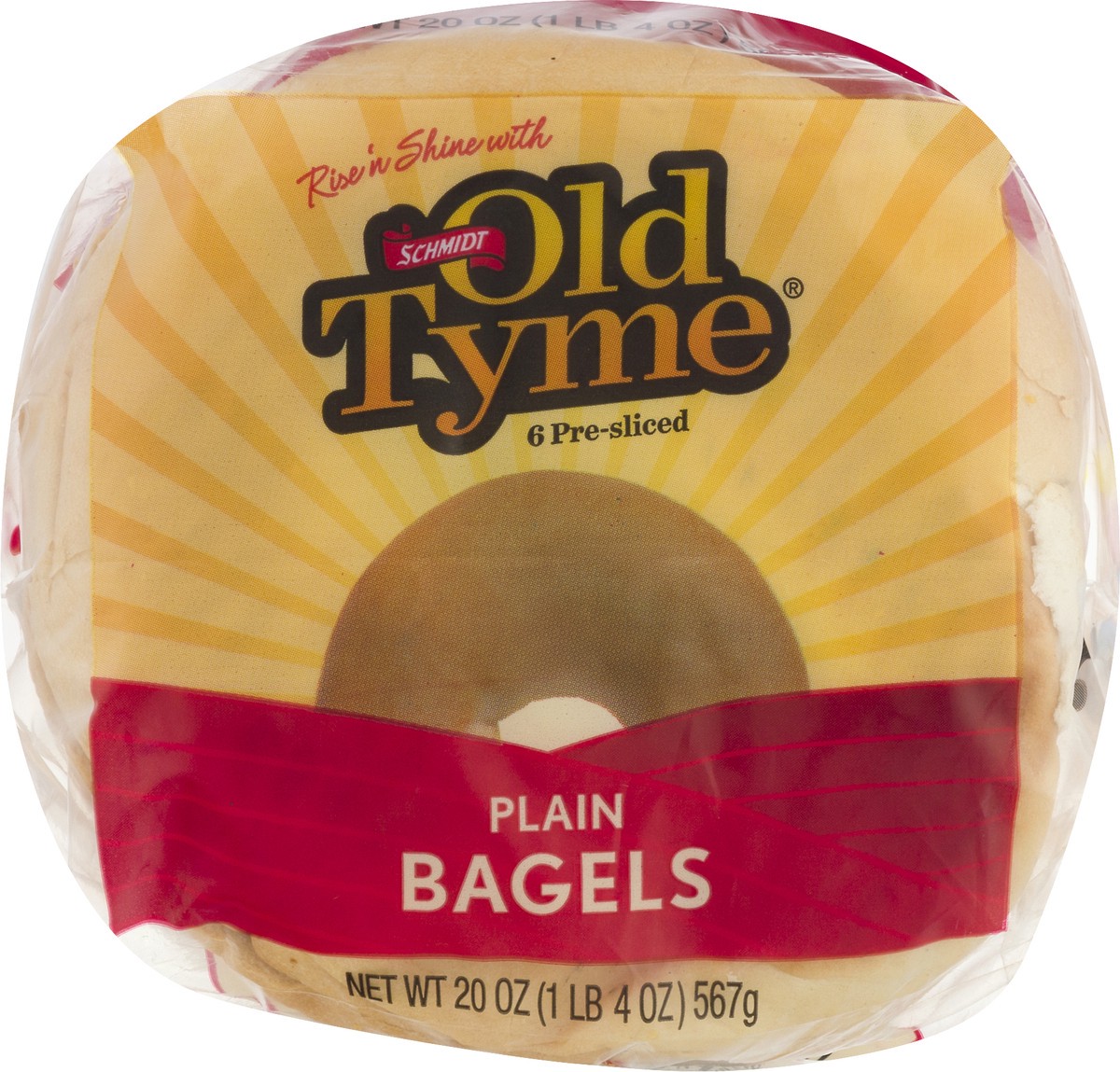 slide 6 of 8, Old Tyme Schmidt's Bagels Plain Pre-Sliced, 20 oz