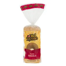 Old Tyme Schmidt's Bagels Plain Pre-Sliced