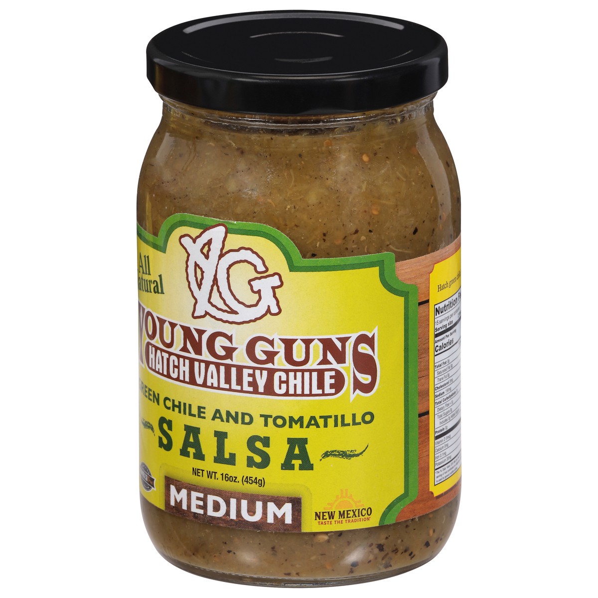 slide 5 of 13, Young Guns Medium Green Chile and Tomatillo Salsa - 16 oz, 16 oz