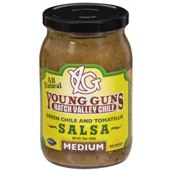 Young Guns Medium Green Chile and Tomatillo Salsa - 16 oz