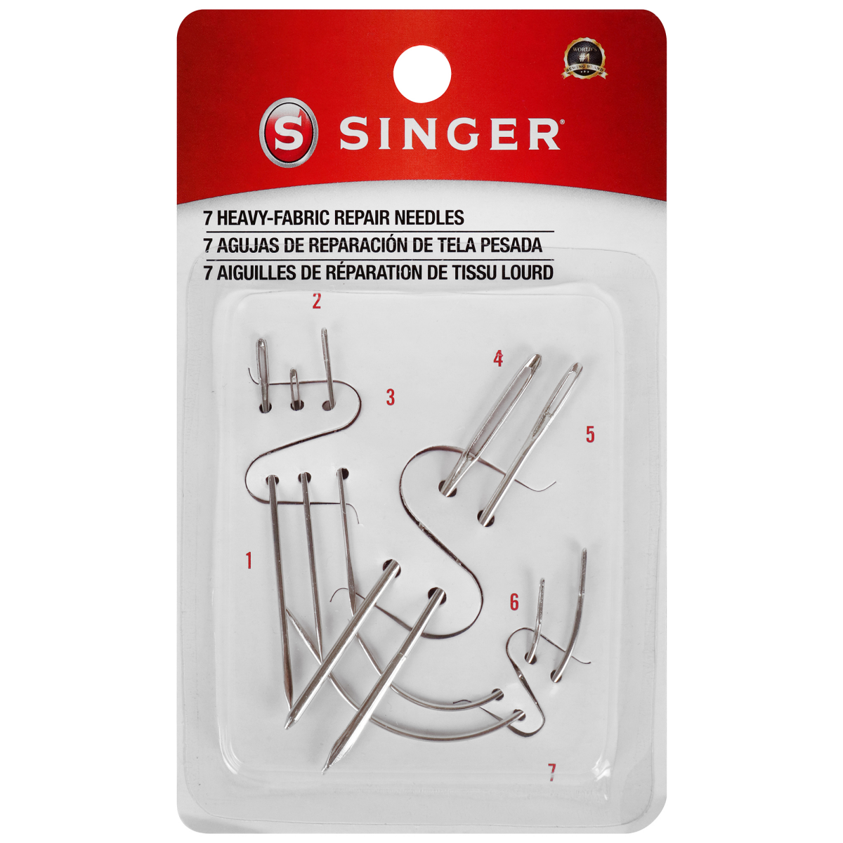 slide 1 of 25, Singer Heavy-Duty Household Hand Needles, 7 ct