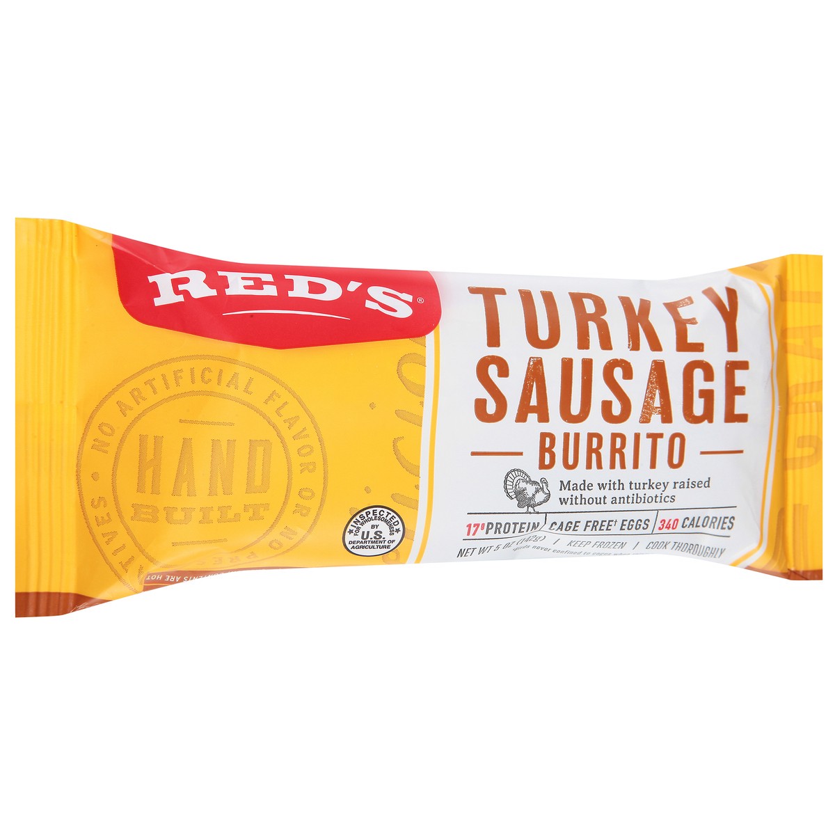 slide 2 of 9, Red's Turkey Sausage, Egg & Three Cheese Breakfast Burrito, 5 oz