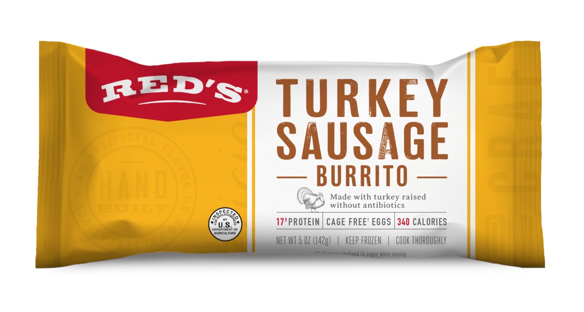 slide 1 of 9, Red's Turkey Sausage Burrito 5 oz, 5 oz