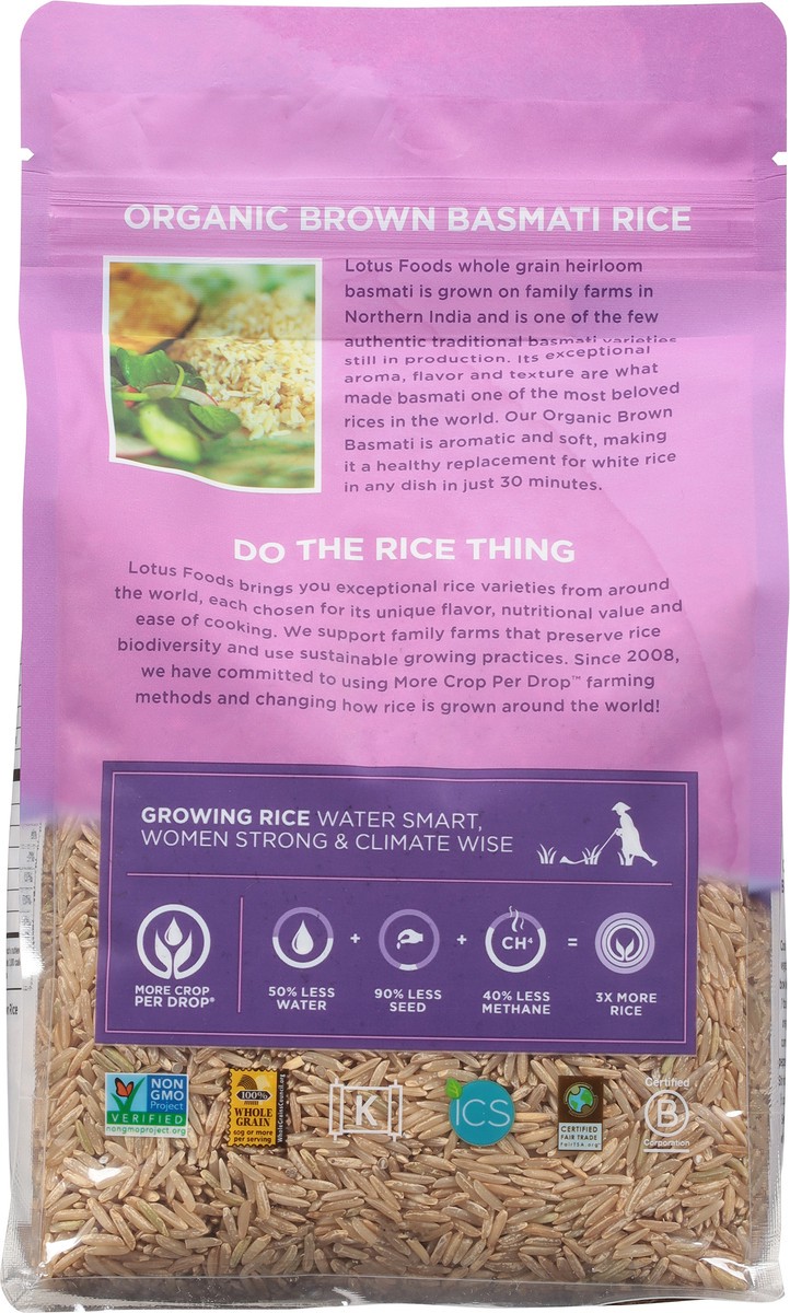 slide 10 of 12, Lotus Foods Organic Brown Basmati Rice 30 oz, 30 oz