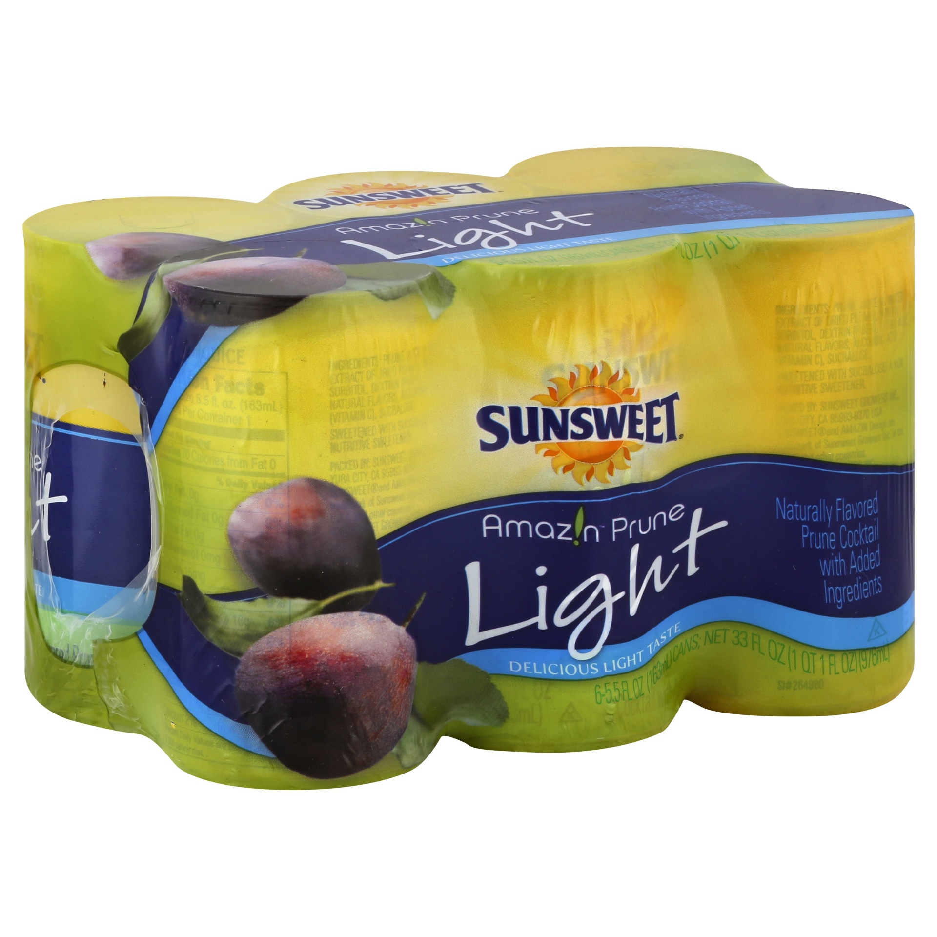 slide 1 of 1, Sunsweet Amazin Light Prune Juice, 6 ct; 5.5 fl oz