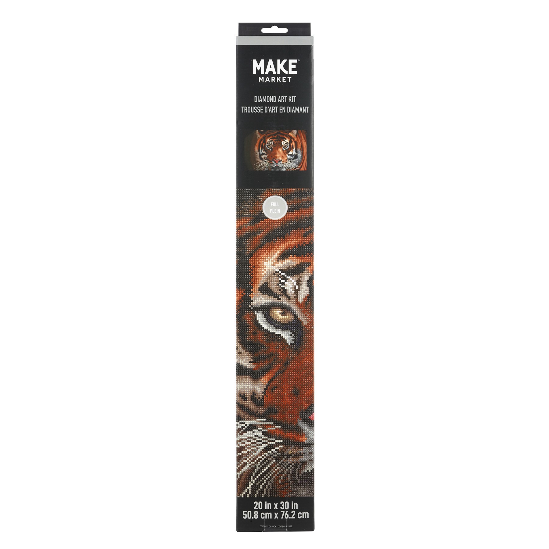 slide 2 of 6, Tiger Diamond Art Kit By Make Market, 20 in x 30 in