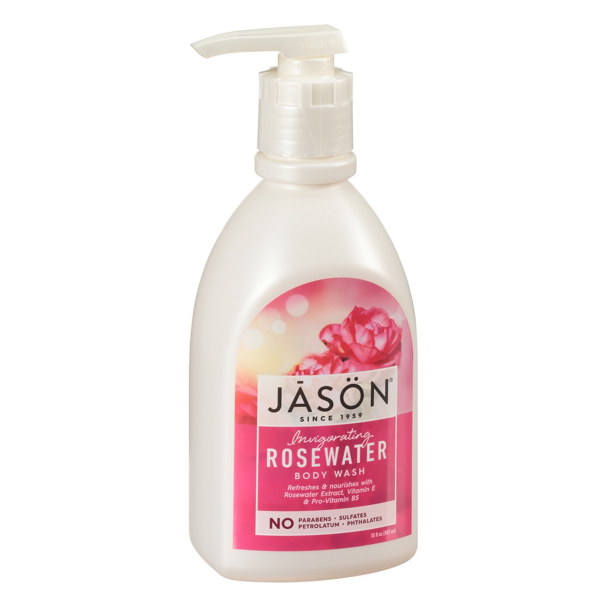 slide 2 of 8, Jason Invigorating Rosewater Body Wash, 30 oz