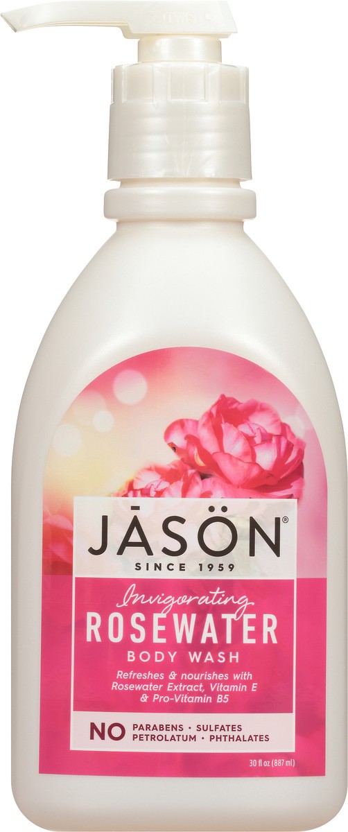 slide 1 of 8, Jason Invigorating Rosewater Body Wash 30 oz, 30 oz