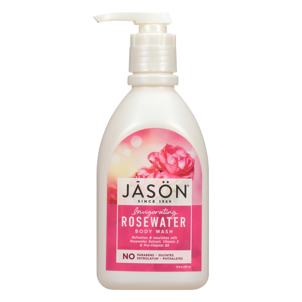 slide 1 of 8, Jason Invigorating Rosewater Body Wash, 30 oz