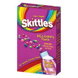 Skittles Zero Sugar Singles to Go - Wild Berry Punch