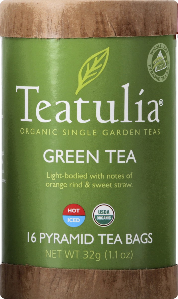 slide 12 of 12, Teatulia Pyramid Tea Bags Green Tea 16 ea, 16 ct