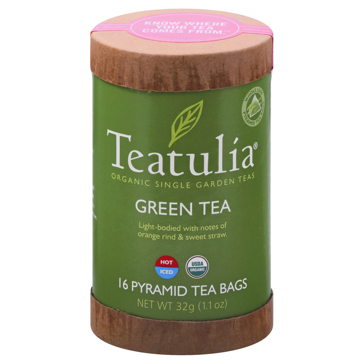 slide 1 of 12, Teatulia Pyramid Tea Bags Green Tea 16 ea, 16 ct