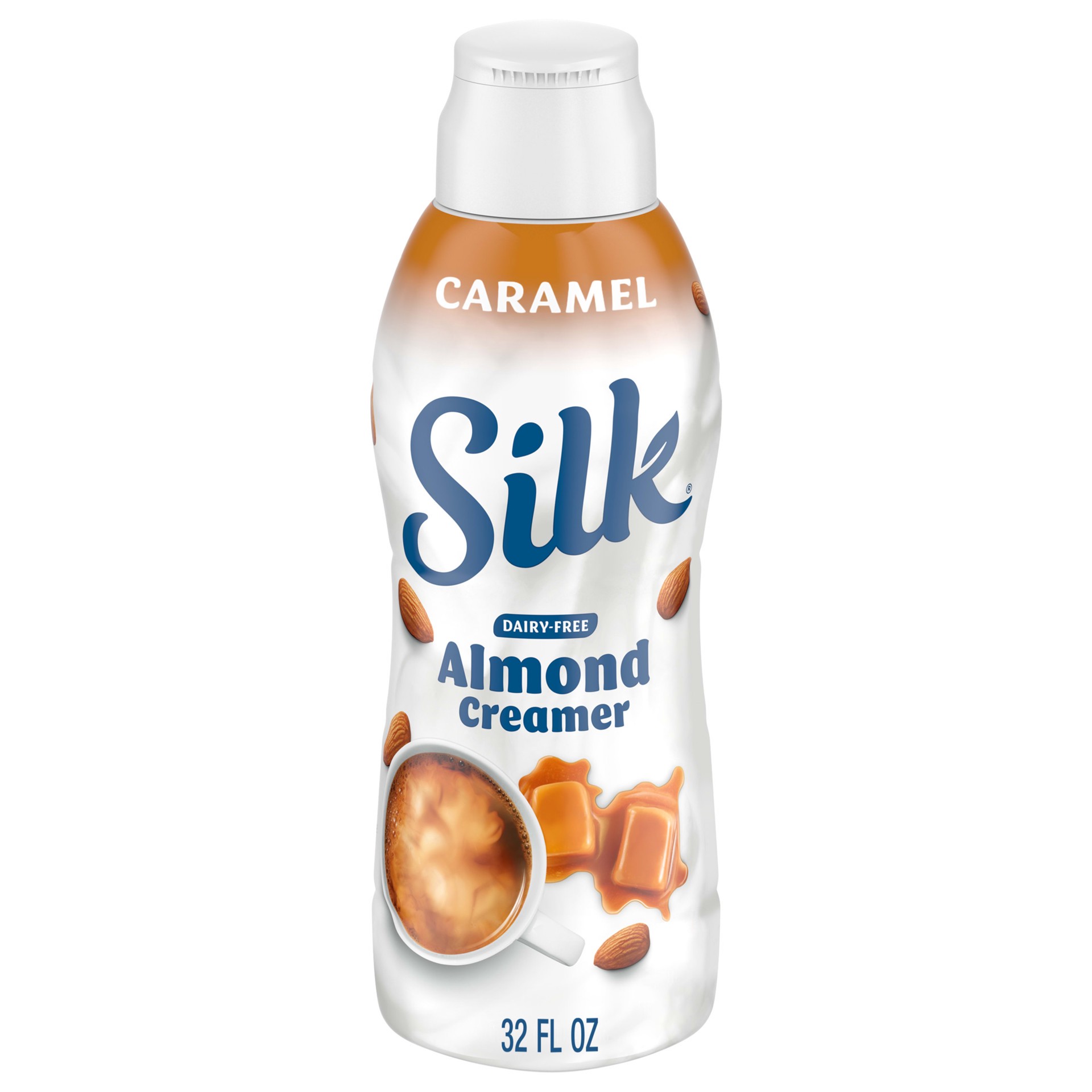 slide 1 of 5, Silk Caramel Flavored Almond Creamer, 32 fl oz