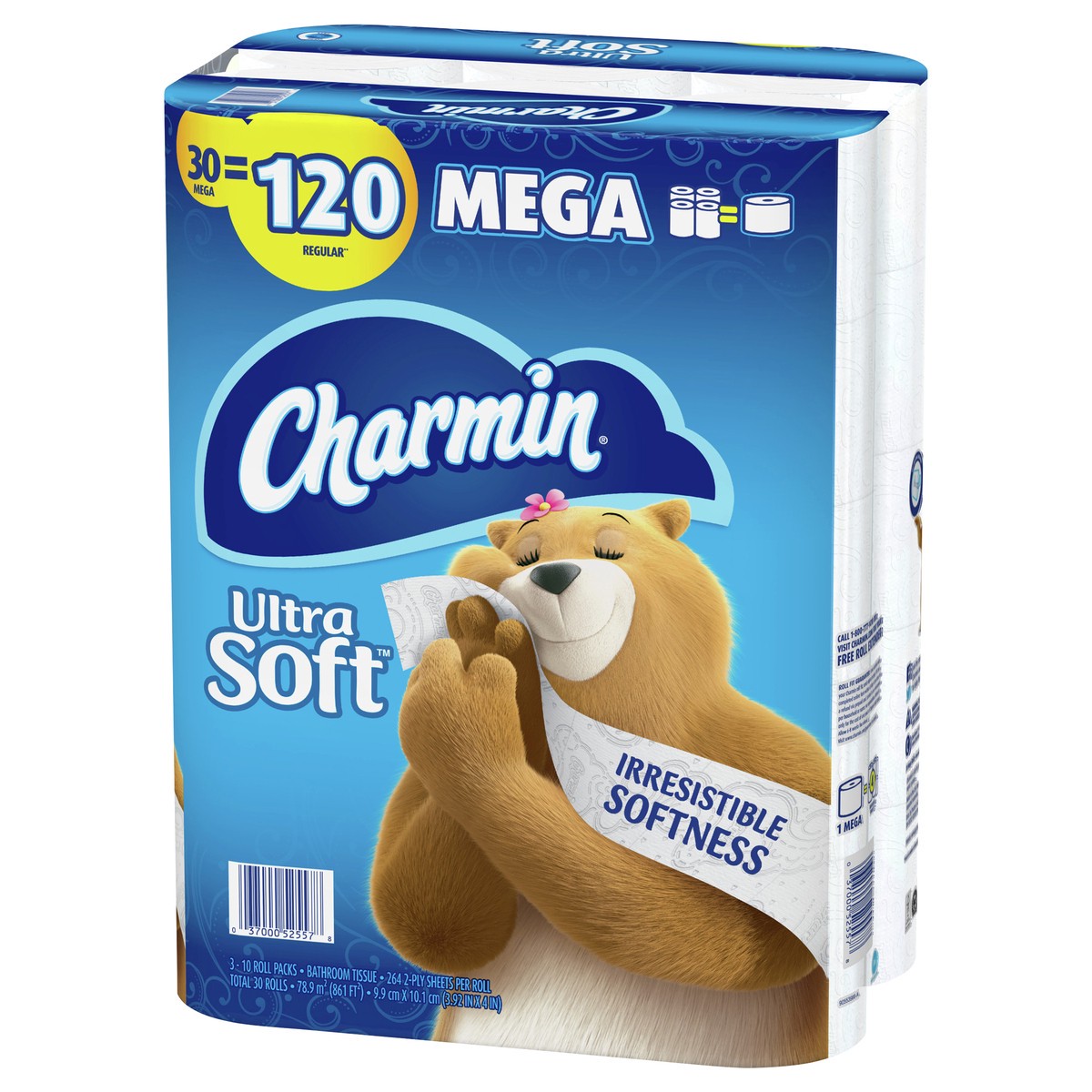 slide 3 of 6, Charmin Ultra Soft Bath Tissue Mega 30Ct, 30 ct