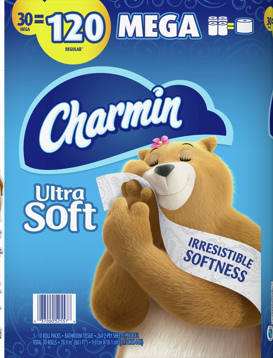 slide 4 of 6, Charmin Ultra Soft Bath Tissue Mega 30Ct, 30 ct