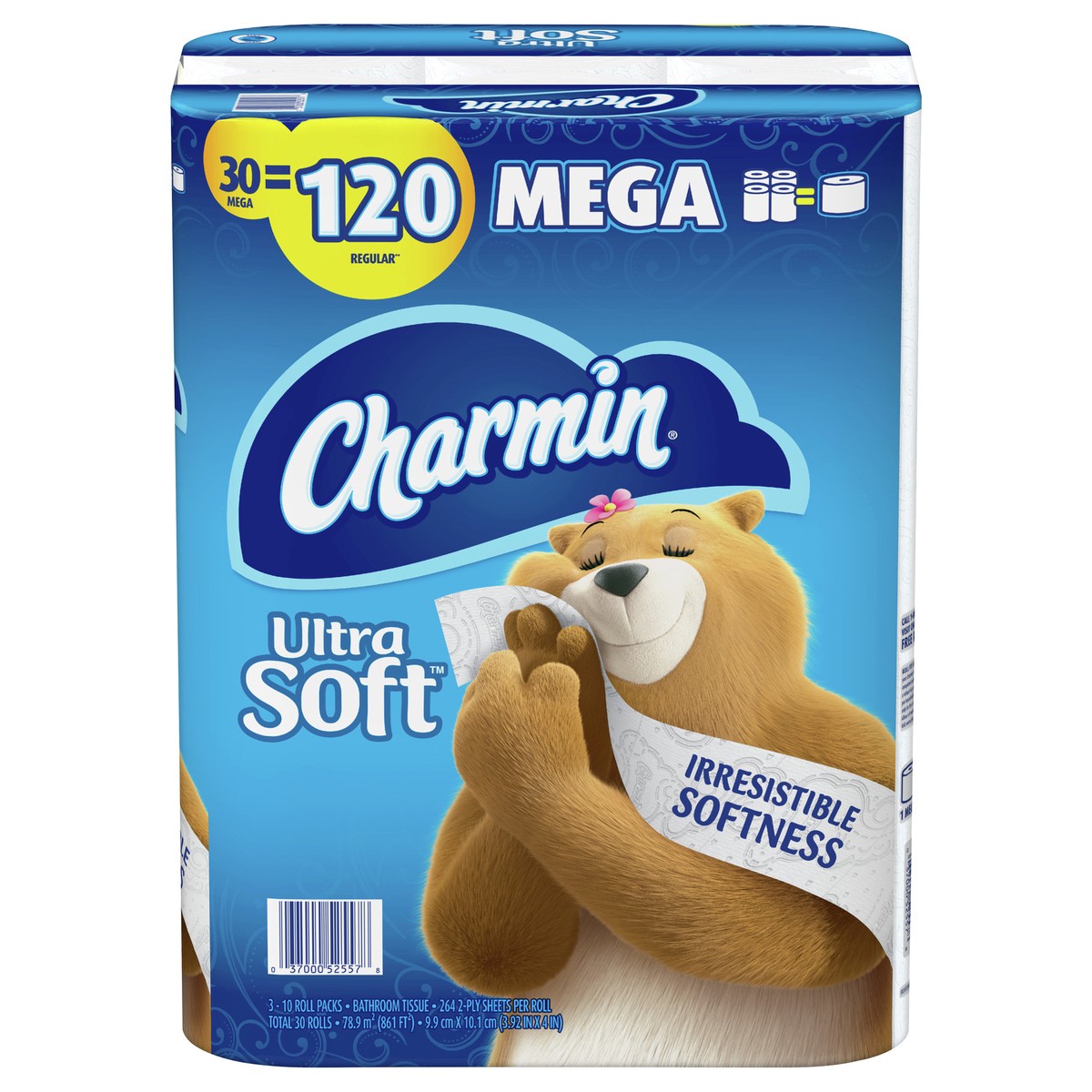 slide 1 of 6, Charmin Ultra Soft Bath Tissue Mega 30Ct, 30 ct