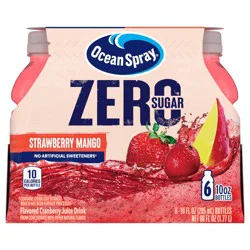 Ocean Spray 6 Count 10 oz Zero Sugar Strawberry Mango