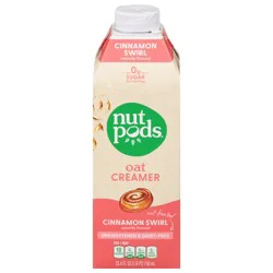 nutpods Unsweetened & Dairy Free Cinnamon Swirl Oat Creamer 25.4 fl oz