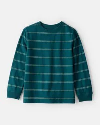 Carter's Carters Boys Striped Long-Sleeve T-Shirt - Teal Teal XL
