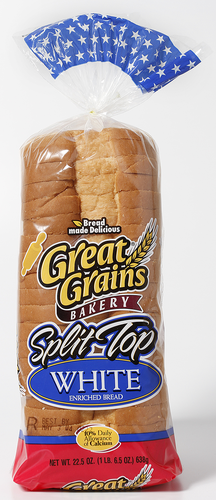 slide 1 of 1, Great Grains Split Top White Bread, 22.5 oz