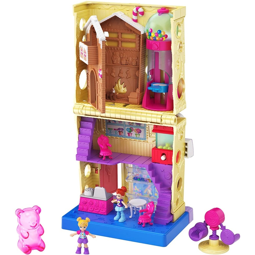 slide 1 of 1, Pollyville Candy Store With 4 Floors, 2 Dolls And 5 Accessories, 1 ct