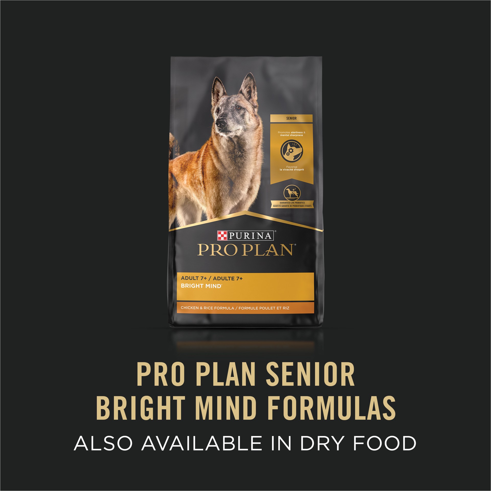 slide 5 of 7, Purina Pro Plan Senior Wet Dog Food, BRIGHT MIND 7+ Beef and Brown Rice Entree, 10 oz