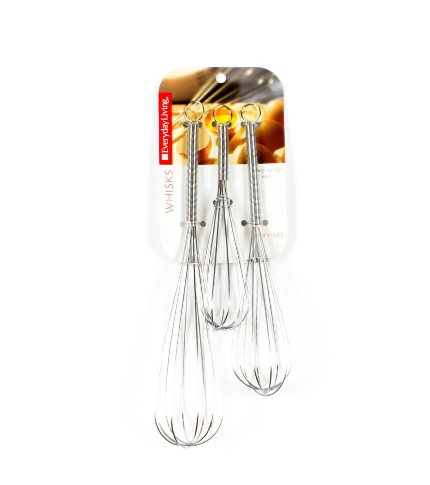 slide 1 of 1, Everyday Living Wire Whisks, 3 ct