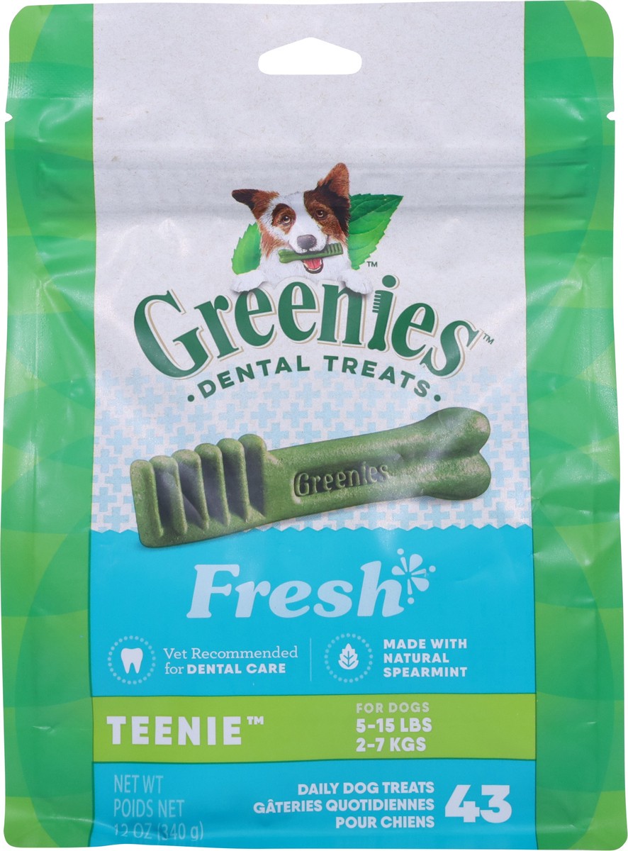 slide 9 of 9, Greenies Teenie Chewy Dental Dog Treats Fresh Mint and Spearmint - 12oz/43ct, 43 ct