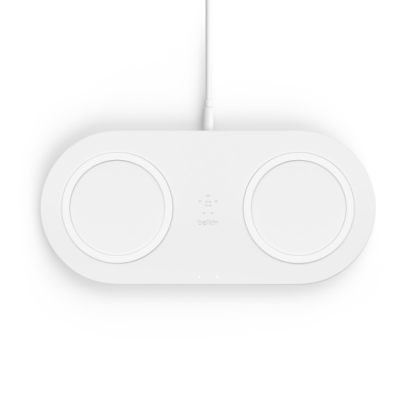 slide 1 of 5, Belkin Boost Charge Dual Wireless Charging Pad, White, 1 ct