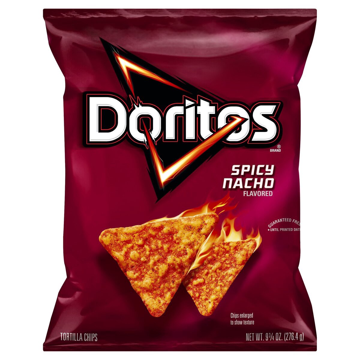 slide 2 of 6, Doritos Tortilla Chips, Spicy Nacho, 9.75 oz