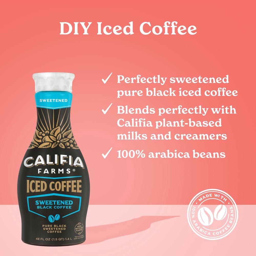 slide 3 of 5, Califia Farms Sweetened Iced Coffee - 48 fl oz, 48 fl oz