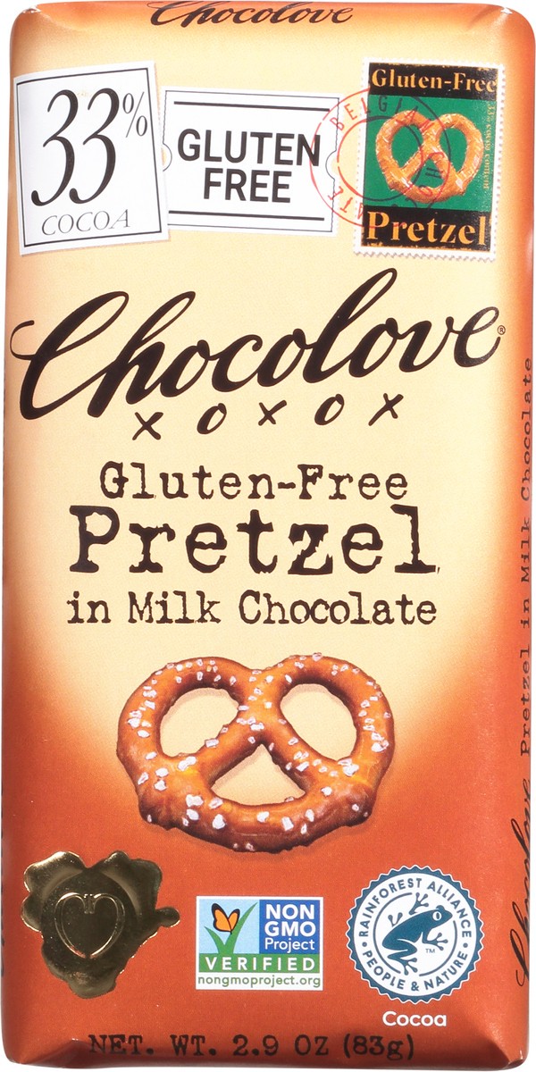 slide 1 of 1, Chocolove Milk Pretzel Chocolate Bar, 2.9 oz