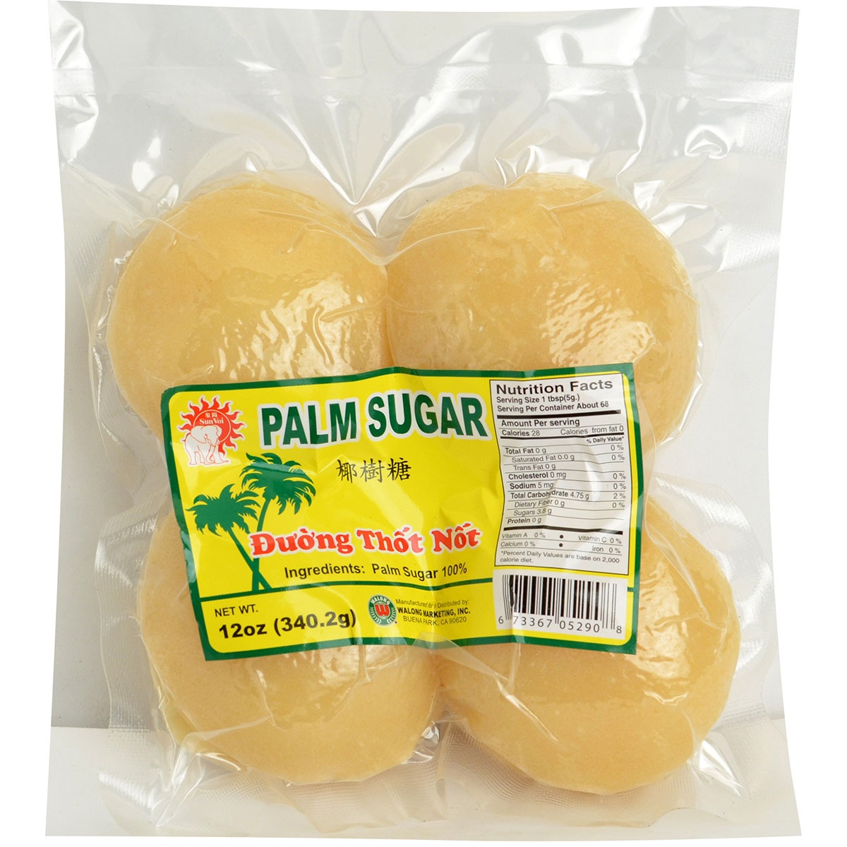 slide 1 of 1, Ocean Champ Sunvoi Natural Palm Sugar, 12 oz