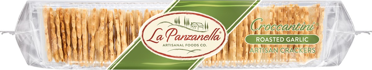 slide 2 of 5, La Panzanella Croccantini Roasted Garlic Artisan Crackers, 6 oz