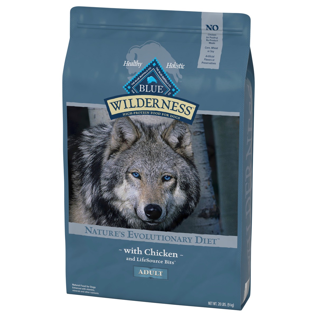 slide 5 of 13, Blue Buffalo Wilderness High Protein, Natural Adult Dry Dog Food, Chicken 20-lb, 20 lb