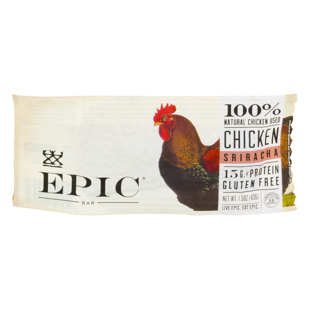 slide 1 of 5, Epic Chicken Sriracha Bar, 1.5 oz