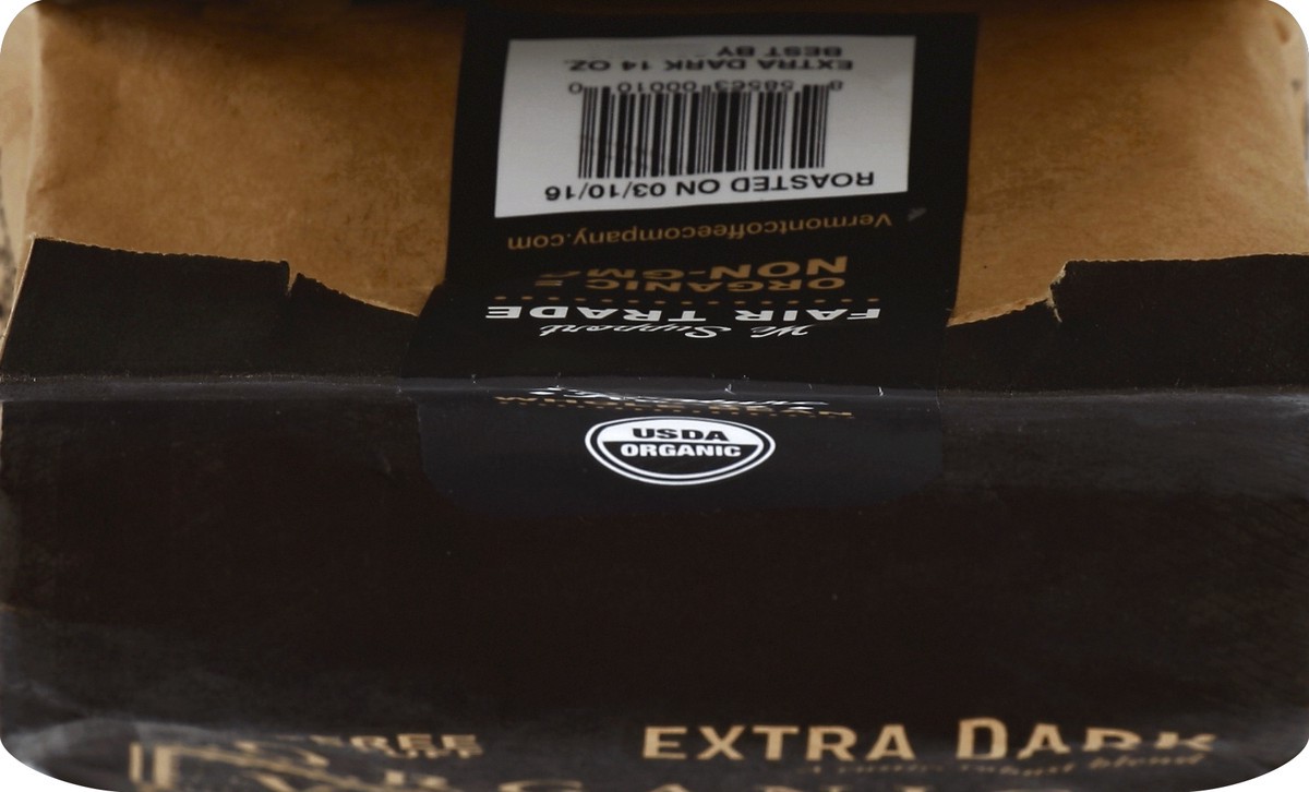 slide 4 of 4, Vermont Coffee Company Organic Extra Dark Whole Bean Coffee 14 oz, 14 oz