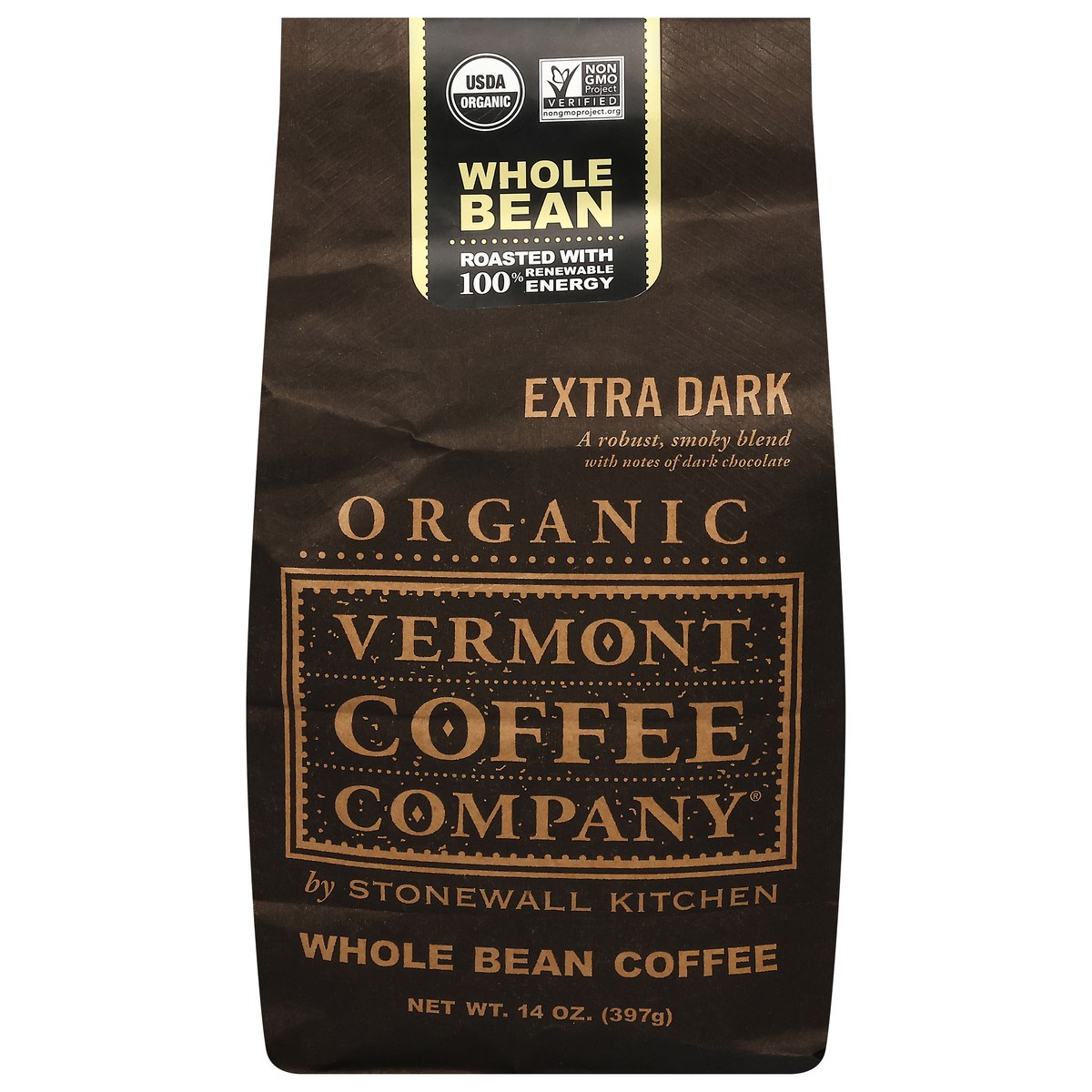 slide 1 of 4, Vermont Coffee Company Organic Extra Dark Whole Bean Coffee 14 oz, 14 oz