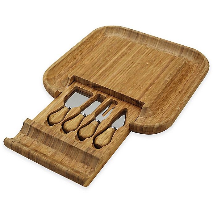 slide 4 of 9, Picnic At AscotMalvern Bamboo Cheese Board Set, 1 ct