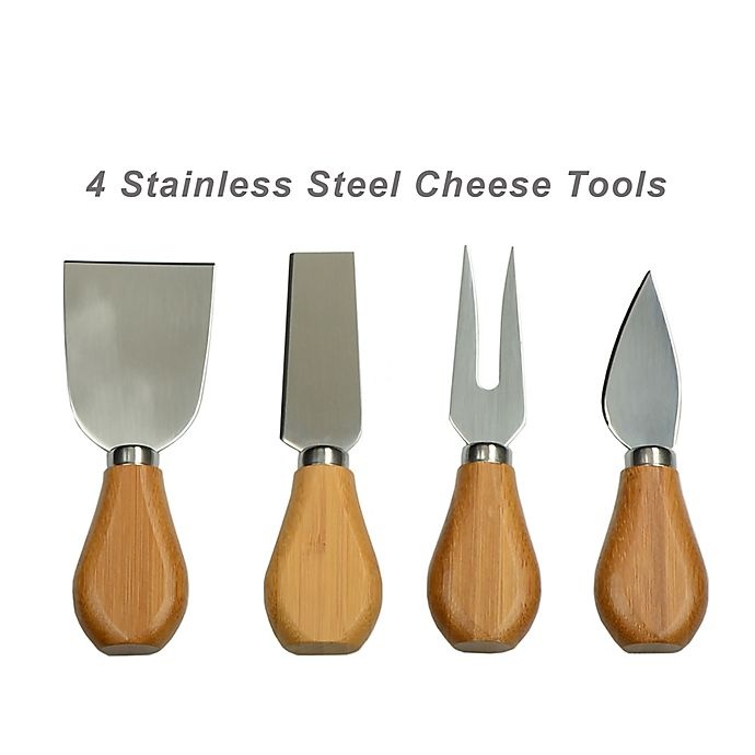 slide 7 of 9, Picnic At AscotMalvern Bamboo Cheese Board Set, 1 ct