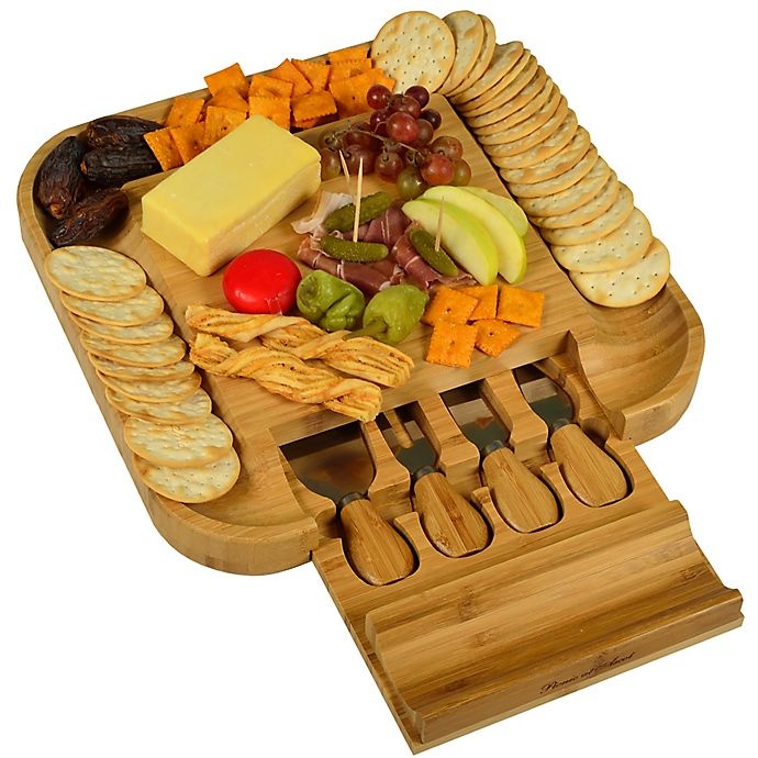 slide 8 of 9, Picnic At AscotMalvern Bamboo Cheese Board Set, 1 ct