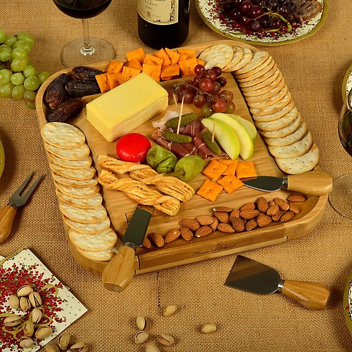 slide 9 of 9, Picnic At AscotMalvern Bamboo Cheese Board Set, 1 ct