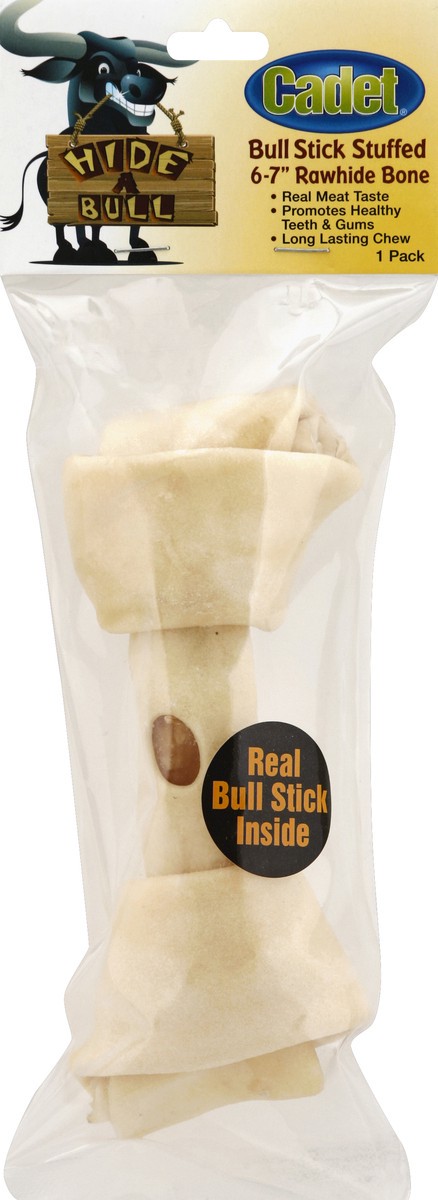 slide 2 of 2, Cadet Hide-a-Bull Rawhide and Bull Stick Bone For Dogs 6 Inch (1 Count), 1 ct
