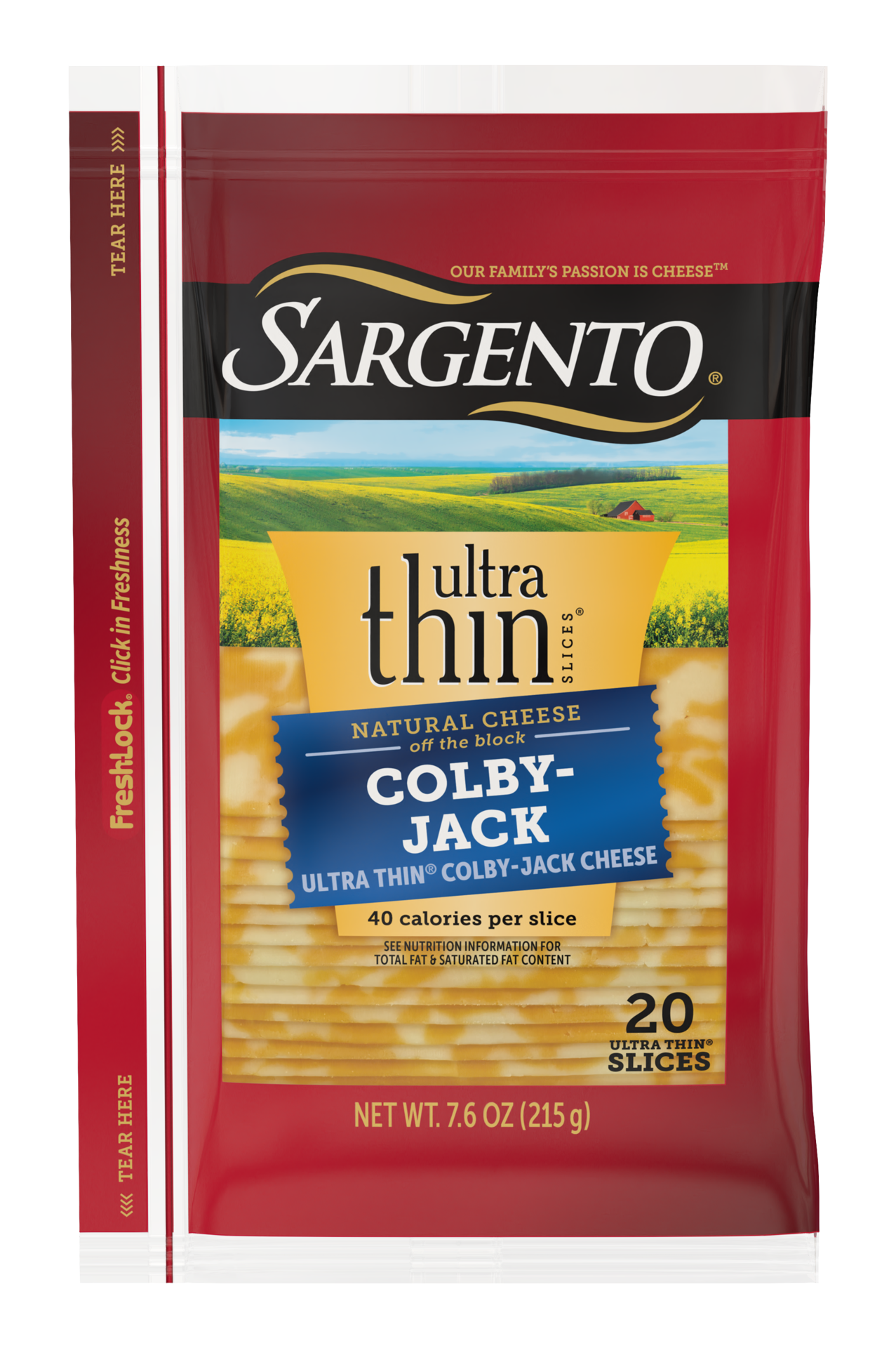 slide 1 of 8, Sargento Ultra Thin Natural Colby-Jack Sliced Cheese, 20 slices, 7.6 oz, 20 ct