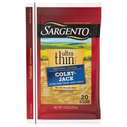 Sargento Ultra Thin Natural Colby-Jack Sliced Cheese, 20 slices, 7.6 oz